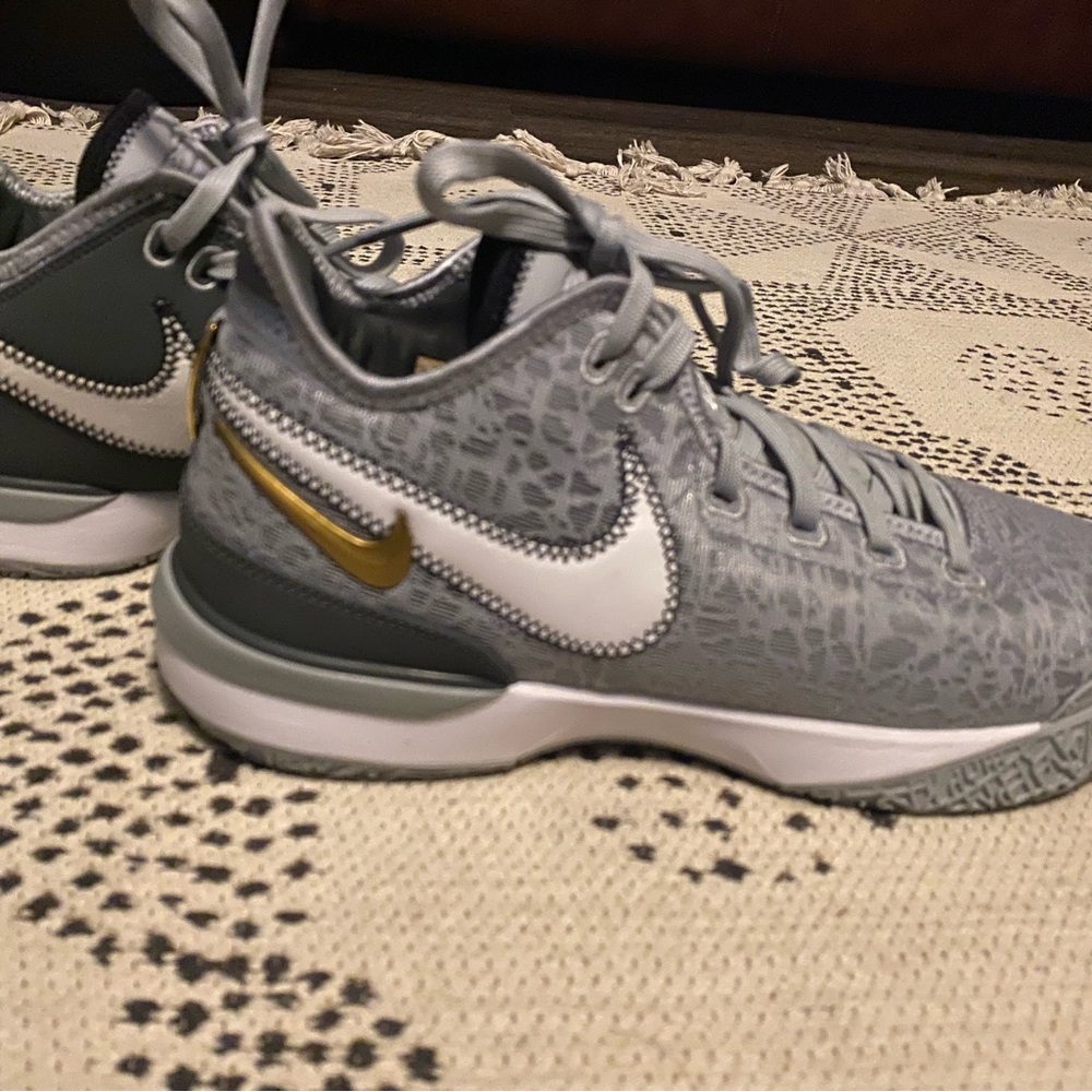 Gray and Gold Nike Sneakers - Picture 2 of 5